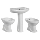 SERIE COMPLETA TRIS 4 PEZZI IN CERAMICA BIANCA